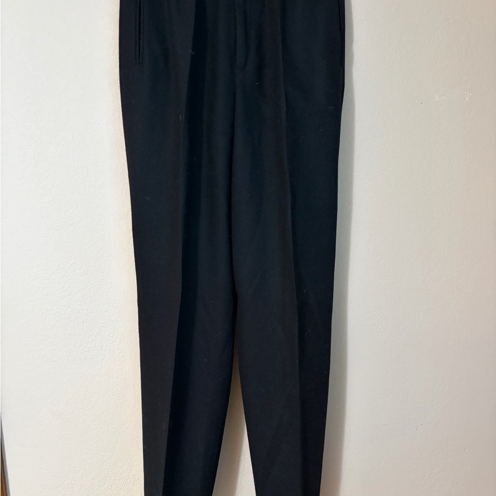 Michelle Stuart Vintage Black Pleated High Waist Dress Pants Made in USA Size 12